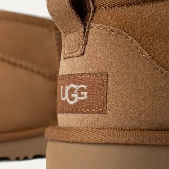 Kids UGG classic ultra mini chestnut boots #6